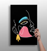 Line Art V11 Aluminum Print.